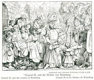 Conrad III et les femmes de Weinsberg